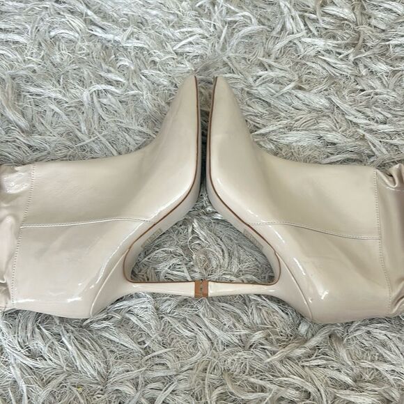 NWOB Jeffrey Campbell Guillo Pointed Toe Slouchy Boots in Ivory Patent size 8.5 - Picture 12 of 14